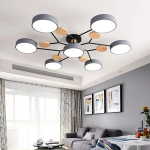 Lámpara de Techo Modular Multicolor JYLIGHTING, Diseño Wabisabi de Madera Contrachapada para Barbería, Sala de Estar, Lámpara Industrial Ultrafina - Product Image 2