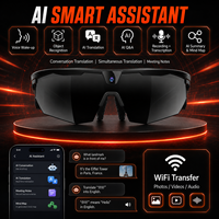 Lunettes Intelligentes avec Caméra HD et Audio Ouvert pour Musique Sans Fil, Lunettes de Soleil Sportives pour la Conduite et le Cyclisme, Traduction en Temps Réel
