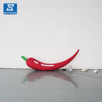 Modèle de piment rouge gonflable personnalisé, réplique géante de légume gonflable, décoration pour parc extérieur et site touristique