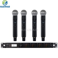 Microphone sans fil numérique professionnel haut de gamme ULXD4Q, 4 canaux, plage dynamique 120 dB, voix claire pour les grands spectacles