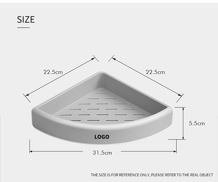 Wall Mounted Shower Shelf Rack Plastic Corner Storage Rack Bathroom Shelves