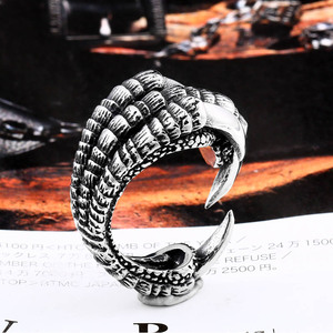 Anillo de acero inoxidable con diseño de garra de dragón para hombre, sortija SS8-556R acero inoxidable, regalo de joyería - Product Image 4