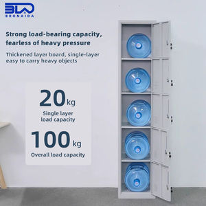 Armoire de rangement en métal multi-usages pour le bureau et la maison avec des étagères réglables et des portes verrouillables - Product Image 4