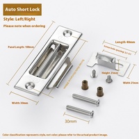 Serrure automatique simple face moderne à l'ancienne en acier inoxydable à 90 ° Vis en alliage d'aluminium durable Crochet pour porte coulissante et fenêtre