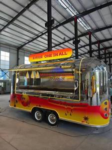 OEM Customized Food Trailer with Deep Fryer Mobile Pass Inspection for Snacks Hot Dogs Chips Round Food Trailer - Product Image 3