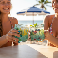 Vente en gros Verres à jus moucheté couleur ambre rose imprimé léopard mexicain personnalisés Tasse à eau potable Verre Highball