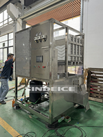 Machine à glaçons cubiques en acier inoxydable de 1 tonne, efficace, avec pompe et refroidissement par eau
