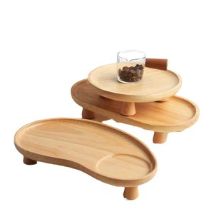Acacia Wood <b>Tray</b> Irregular Shape Handmade Serving <b>Tray</b> For Food And <b>Tea</b> Home Use - Product Image 5