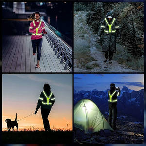 Giubbotti di sicurezza a LED personalizzati per vigili del fuoco giubbotto di sicurezza cintura riflettente gilet alta visibilità Flash LED - Product Image 5