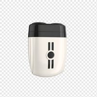 Mini rasoir rotatif à double moteur 7000 tr/min, rasoir électrique pour hommes, IPX7 entièrement lavable, 85 minutes d'utilisation sans fil, charge USB-C