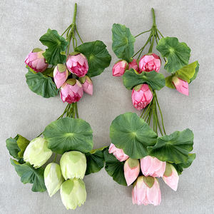 บัวประดิษฐ์9ดอกสำหรับร้านอาหารพื้นร้านน้ำชาดอกไม้ศิลปะบ่อปลาตกแต่งดอกไม้อุปกรณ์ประกอบการเต้นรำ - Product Image 6