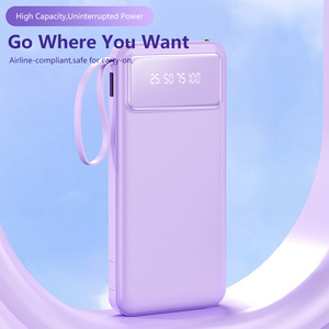 Schitec Ce Fcc Rohs An Toàn Sạc Có Thể Tháo Rời Xây Dựng Trong 4 Trong 1 Cáp 10W 10000MAh Ngân Hàng Điện Cho Du Lịch Di Động Thiết Bị Sạc Điện - Product Image 6