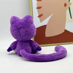 Nuevo anime de peluche criaturas sonrientes gato púrpura muñeca elefante azul juguetes de peluche