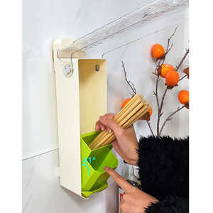 Bán Buôn Nhựa Đũa Chủ Spoon Lưu Trữ Giá Nhà Bếp Bộ Đồ Ăn Sáng Tạo Cống Đũa Lồng Hút Cup Kệ - Product Image 6