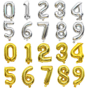 16 32 40 Inch Bóng Bay Màu Sắc Khác Nhau 0-9 Số Lá Helium <span class=keywords><strong>Inflatable</strong></span> Globos Đảng Trang Trí Giáng Sinh Bóng Cao Su - Product Image 1