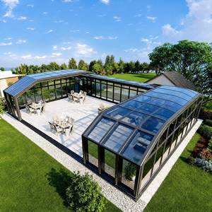 Verrière de jardin inclinée moderne de luxe en aluminium et verre, pergola isolée, gazebo, véranda, <span class=keywords><strong>solarium</strong></span> quatre <span class=keywords><strong>saisons</strong></span> - Product Image 3