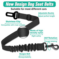 Ceinture de sécurité pour chien réglable et portable avec logo personnalisé pour voiture