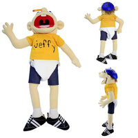 HY 2026 Jouets en peluche éducatifs amusants Jeffy Feebee Marionnettes à main Bouche ouverte Garçon Jeff Fille Feebee Poupée