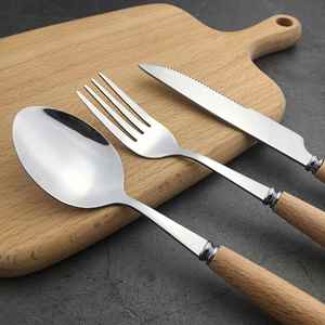 Offre Spéciale : Ensemble de Couverts Écologiques en Acier Inoxydable avec Manche en Bois, 6 Pièces (Cuillères et Fourchettes) – Idéal pour Cadeau et Usage Domestique - Product Image 6