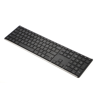 Keyboard Nirkabel BT Isi Ulang USB Tipis Ukuran Penuh 104 Tombol Ambidextrous
