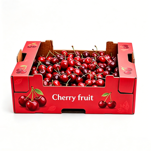 Boîtes en carton ondulé personnalisées imprimées numériquement, recyclables, 1 kg, pour cerises et <span class=keywords><strong>tomates</strong></span> cerises – Vente en gros - Product Image 5