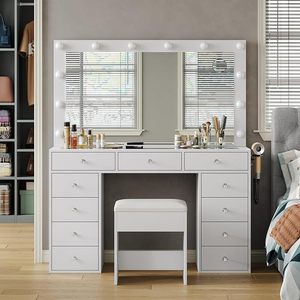 <span class=keywords><strong>Tocador</strong></span> Moderno Minimalista y Duradero con Espejo de Pie y Cajones para Dormitorio y Uso en Hoteles - Product Image 1