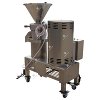 Moulin colloïdal commercial pour la fabrication de pâte de pistache, d'amande, de cacao, de tahini, de sésame, de noix, de beurre de cacahuète, petit modèle