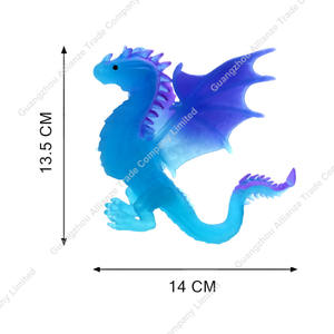 Jouets animaux à presser extensibles et collants, grands jouets sensoriels en TPR élastique avec queues lumineuses, oiseau, <span class=keywords><strong>requin</strong></span>, couleurs vives - Product Image 3