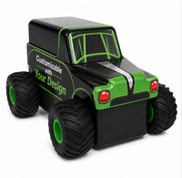 Boîte en fer blanc personnalisée en forme de camion, boîte de rangement alimentaire en fer blanc pour bonbons et biscuits pour enfants, emballage promotionnel en métal