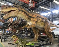 Modèle de dinosaure réaliste en silicone Monolophosaurus, animatronique télécommandé fait main pour les parcs d'aventure en plein air et les zones pour enfants