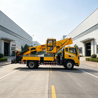 Nouveau camion de travail aérien diesel automatique de 40 m avec détecteur de charge et détecteur de vitesse du vent, protection multi-sécurité pour les travaux en extérieur