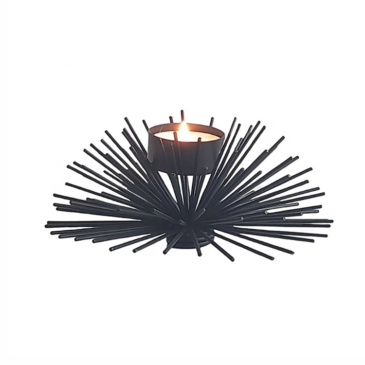 Black Lotus Geometric Tealight Candle Holder