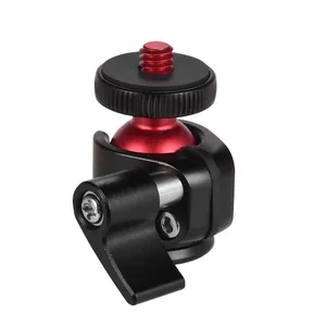 Tête de boule de trépied en métal CNC à profil bas 360 Pan 90 réglage de l'inclinaison pour appareil photo numérique/microphone/téléphone portable/lumière LED - Product Image 4