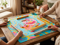 Tapis de mahjong américain professionnel de luxe en tissu matelassé bleu marine à motifs floraux, antidérapant et insonorisant