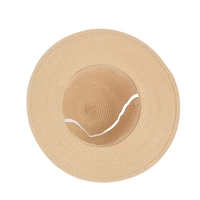 Chapeau de pêcheur d'été pour femmes Chapeau de plage de pêche en paille à bords souples Protection solaire à grand bord Activités décontractées en plein air Fleur
