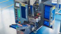 Machine de remplissage, scellage et emballage automatique à 4 bols vibrants pour composants d'étiquettes d'identification de porcs et d'animaux d'élevage
