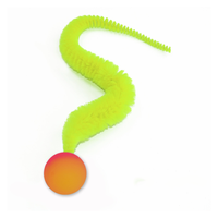 Jouet pour chat interactif en forme de chenille arc-en-ciel avec balle élastique, accessoires de remplacement pour baguette à chat