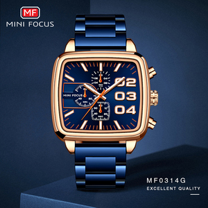 MINI FOCUS 0314G Montre à quartz pour homme, sport, luxe, simple, chronographe, acier inoxydable, tendance - Product Image 6