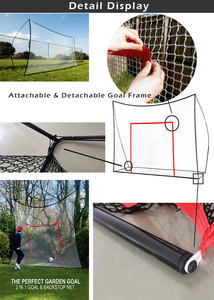 Filet <span class=keywords><strong>de</strong></span> sécurité portable 12x9ft Installation gratuite Barrière <span class=keywords><strong>de</strong></span> filet autoportante Rebondisseur <span class=keywords><strong>de</strong></span> football 2-<span class=keywords><strong>en</strong></span>-1 pour l'entraînement - Product Image 6