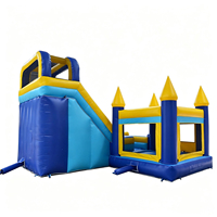 Vente flash : grande structure gonflable pour enfants, portable, imperméable, avec ventilateur intégré, en PVC de haute qualité