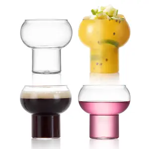 Verre à cocktail Margarita en forme de ballon créatif Verre à pied Coupe à dessert Verre à bulles