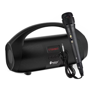 Портативная караоке-колонка с ручкой-держателем 1 <span class=keywords><strong>mic</strong></span> NR2055M RGB, <span class=keywords><strong>Bluetooth</strong></span>, двойной сабвуфер, 3D стереозвук, беспроводная акустика для улицы - Product Image 1