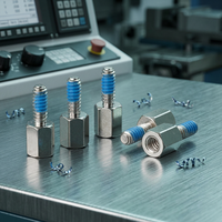 Entretoise hexagonale en acier inoxydable de haute précision, finition nickel, partiellement filetée, pour isolation de circuits imprimés et fixation de serveurs