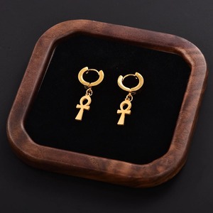 2 paires de boucles <span class=keywords><strong>d</strong></span>'oreilles Hip Hop en forme de croix, en acier inoxydable, unisexes, style gothique, <span class=keywords><strong>clous</strong></span> <span class=keywords><strong>d</strong></span>'oreilles de haute qualité, accessoires de bijoux punk - Product Image 2