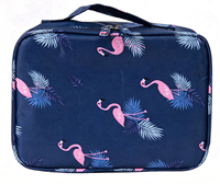 Sac de rangement Mahjong en plastique rayé rose et blanc, non toxique, étanche avec fermeture éclair, étui de voyage pour 4 joueurs, style Texas Hold'em, modèle d'intérieur
