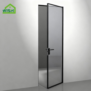 Wish 2026 Porta da <span class=keywords><strong>Bagno</strong></span> Moderna in Materiale High-Tech, Profilo Sottile in Alluminio e Vetro - Product Image 1