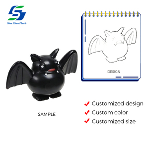 Toptan özel karikatür yarasa stres topu PU köpük sıkmak oyuncak baskılı Logo cadılar bayramı promosyon hediye anksiyete kabartma - Product Image 2