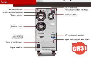 3เฟสในเฟสเดียวออก UPS ออนไลน์12kva 12 kVA UPS - Product Image 2