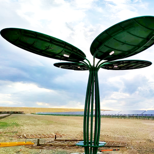 Custom <b>Solar</b> Powered Metal Tree <b>Light</b> With LED White Lighting Outdoor Green Landscape Garden Decoration Lamp DZ02 Garden <b>Light</b> T - Product Image 1