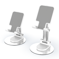 Support de téléphone rotatif à 360 degrés, support de bureau pliable, support réglable pour téléphone portable et tablette, pour le bureau, la maison, la visualisation de vidéos, le travail